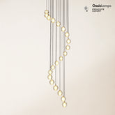 Pearl Ball Ceiling Chandelier 14 20 Light#Color_Brass,size_20-light